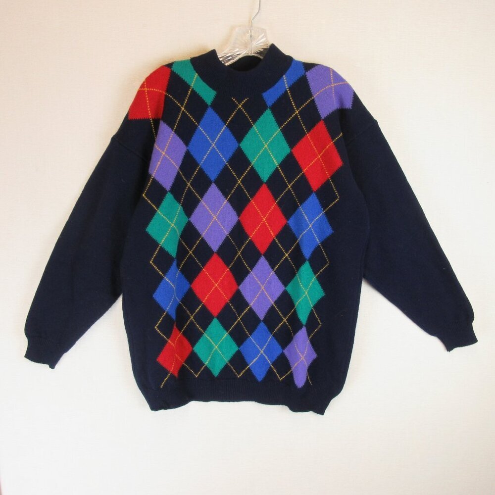 Edinburgh Argle Golf Sweater Size L